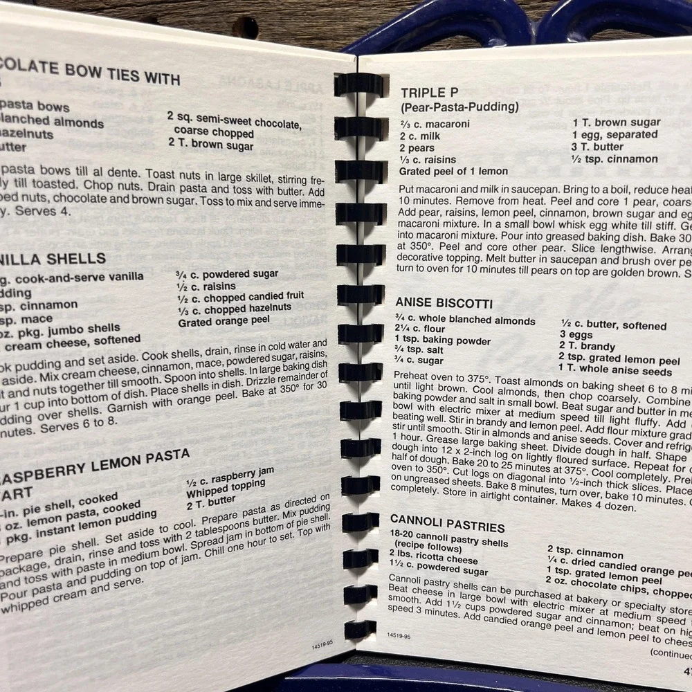 Endless Pastabilities, by Angela Owens-Sidlo Vtg 1996 Cookbook SIGNED